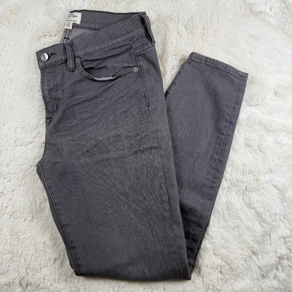 J. Crew Women's Toothpick Skinny Stretch Denim Grey Jeans Style #B0125 Size 29